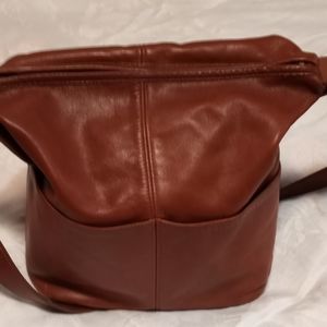 Vintage Tobacco Brown Leather Authentic Coach Bucket Bag #4141